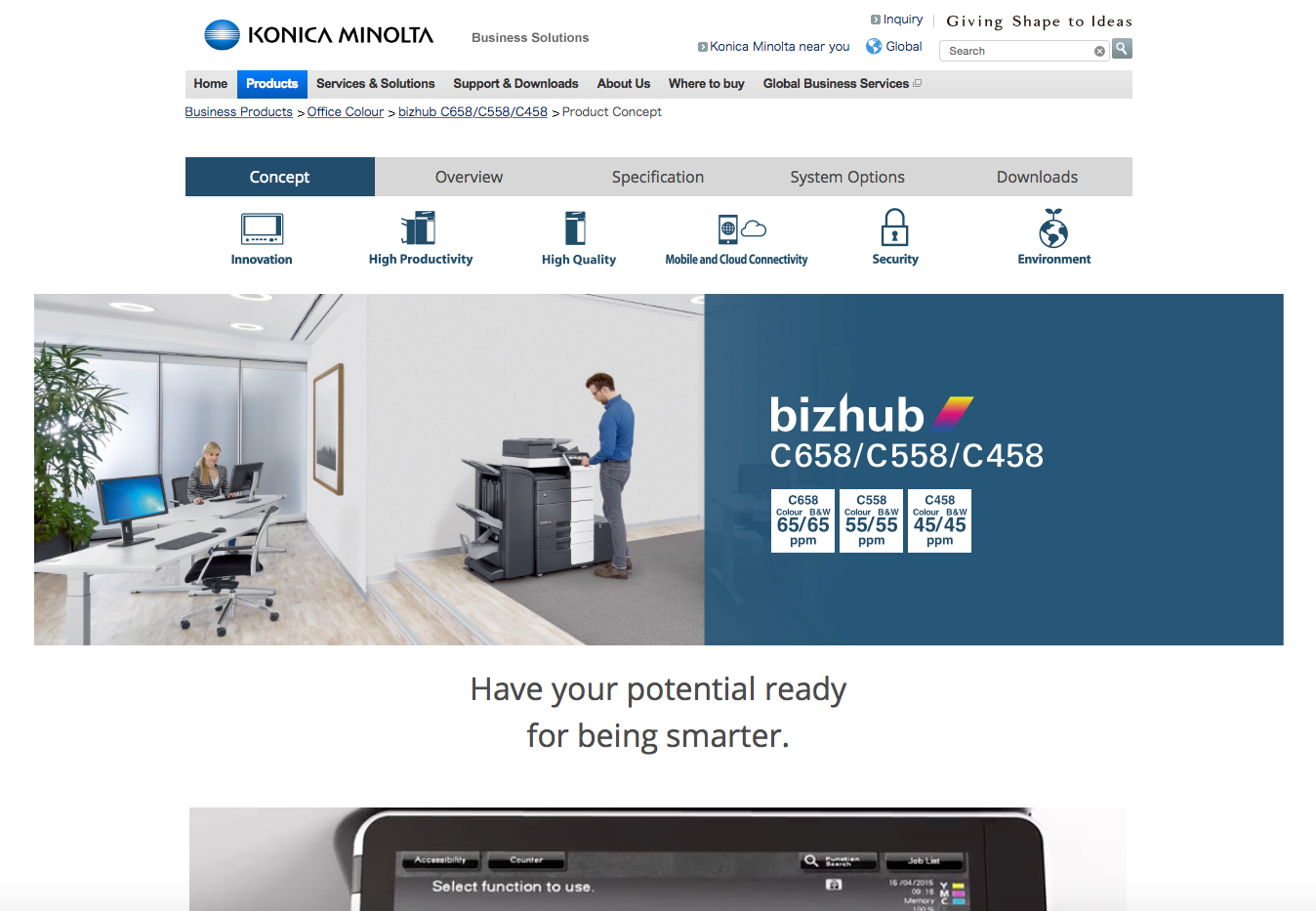 KONICA MINOLTA bizhub C658/C558/C458